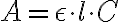 A= \epsilon \cdot l \cdot C 