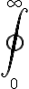 \LARGE\oint_{\small0}^{\small\infty}